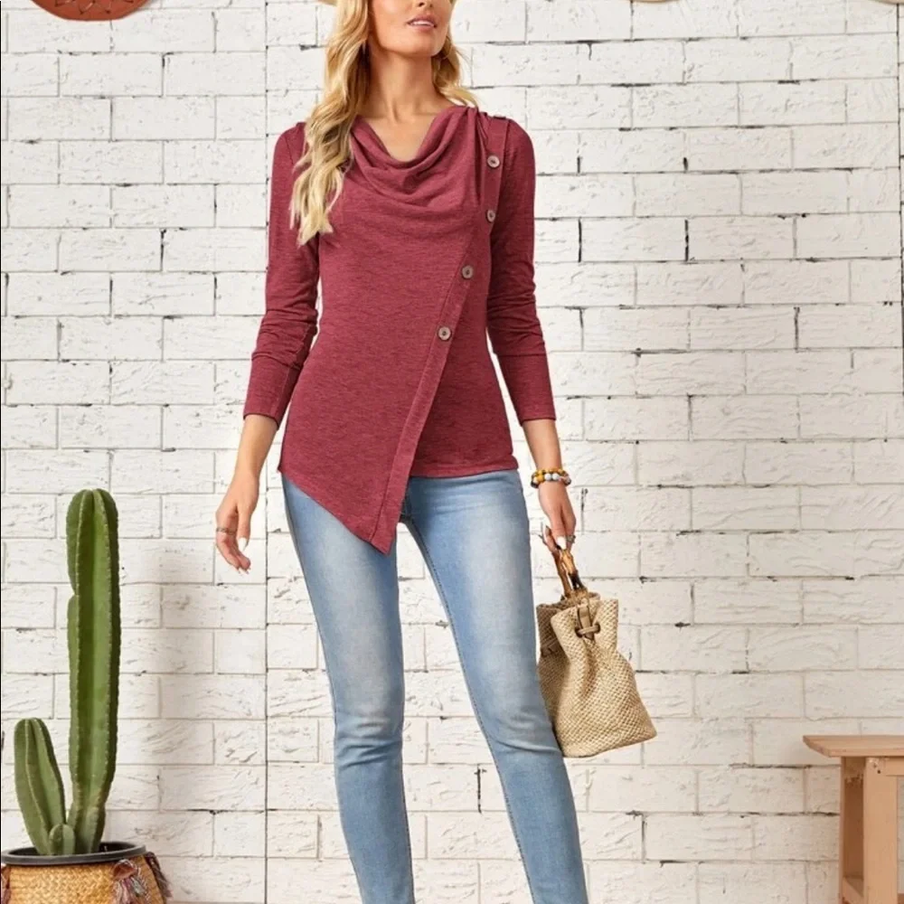 Boho black button detail blouse - Picture 13 of 14